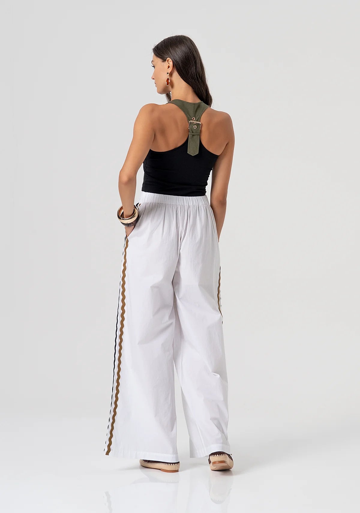 Pantalona palazzo de perna larga FRACOMINA