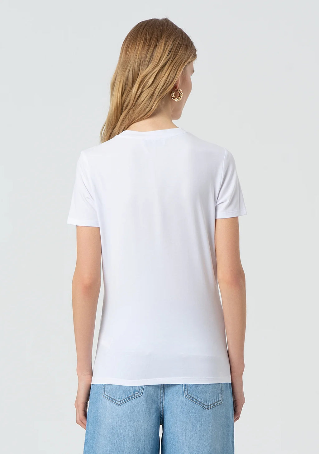 T-shirt com logo em strass FRACOMINA