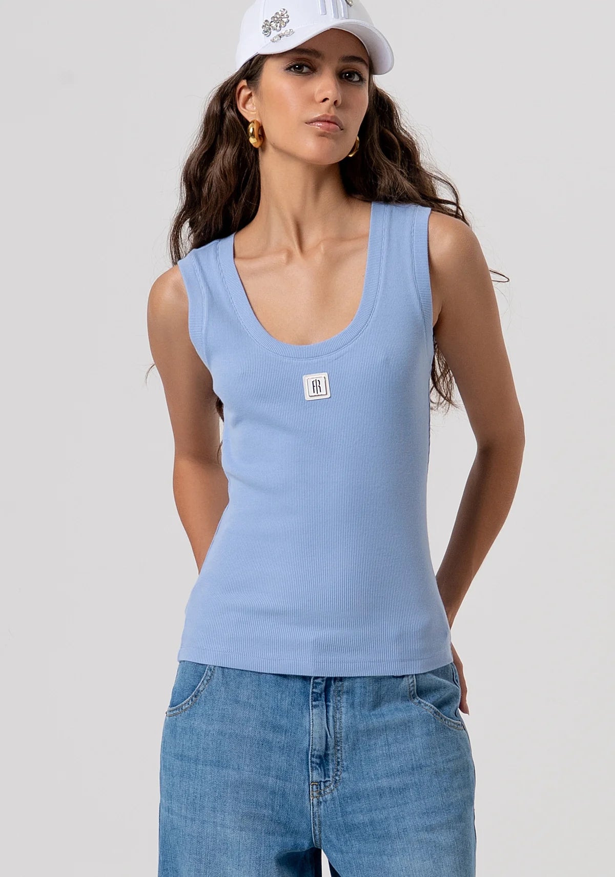 Top canelado Fracomina