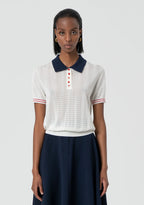 Polo de malha detalhes em seda Fracomina