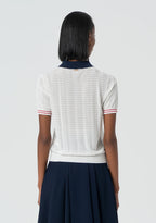 Polo de malha detalhes em seda Fracomina