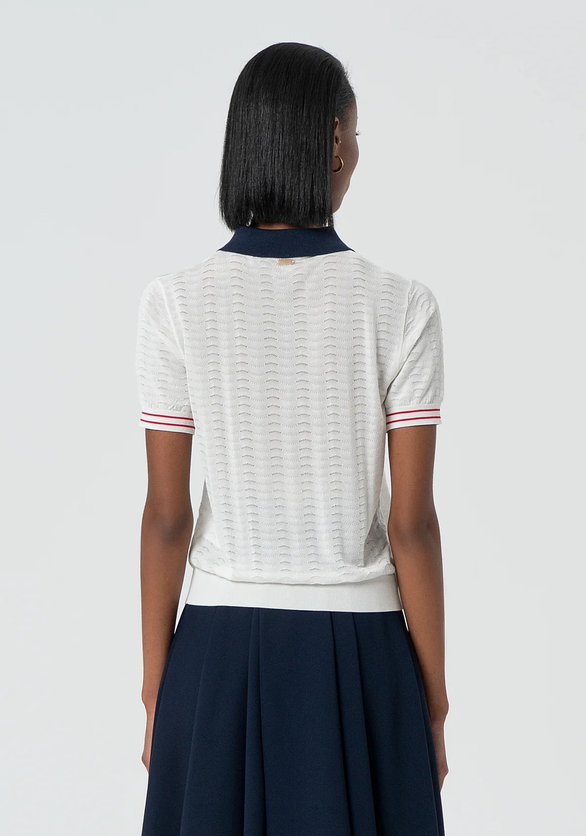 Polo de malha detalhes em seda Fracomina