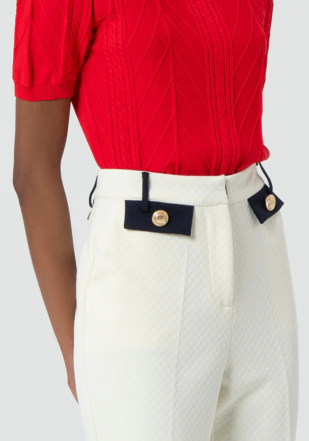 Calça chino com detalhes contrastantes FRACOMINA