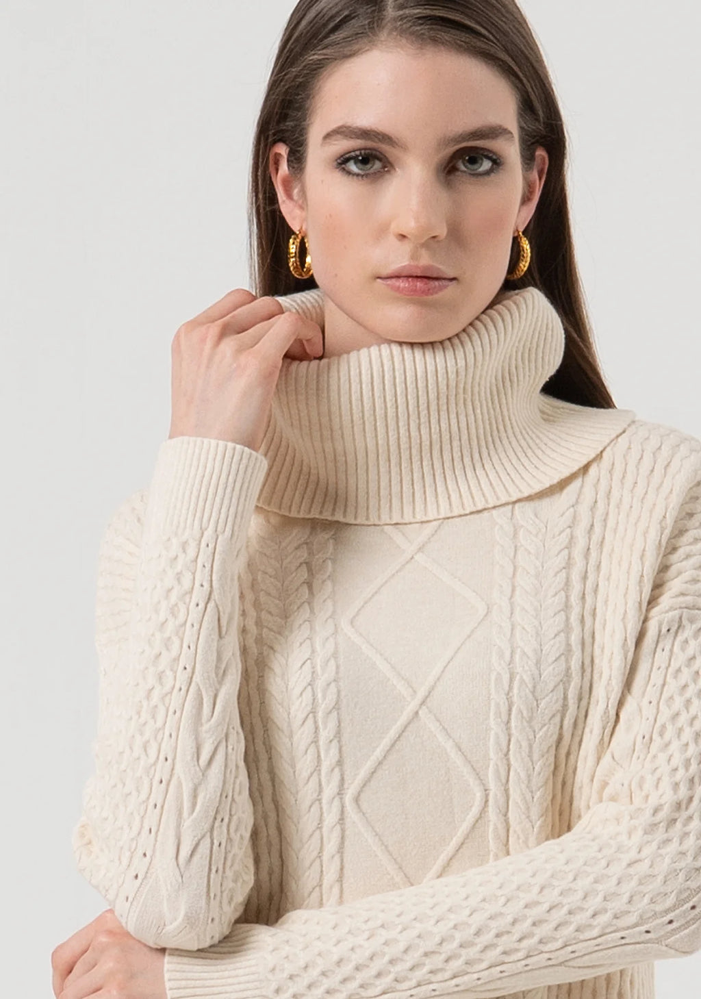 Camisola malha gola alta Fracomina