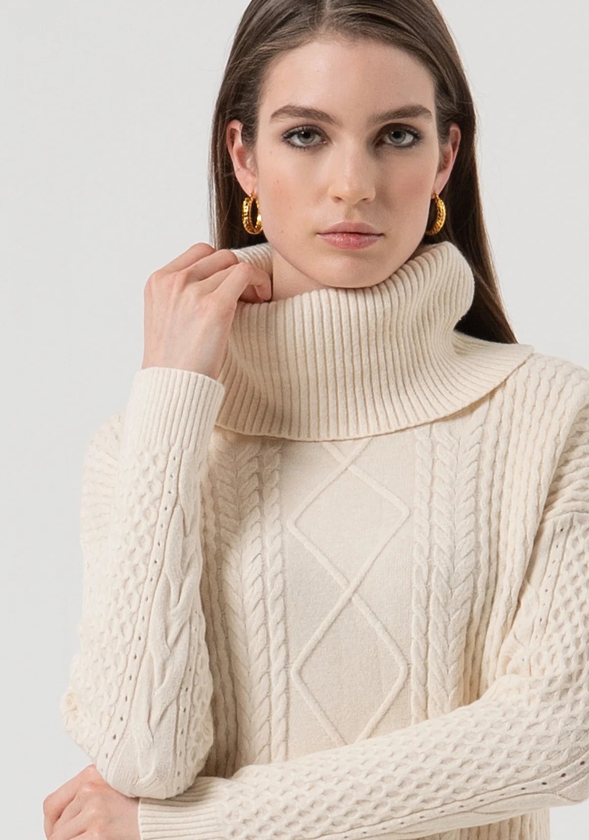 Camisola malha gola alta Fracomina