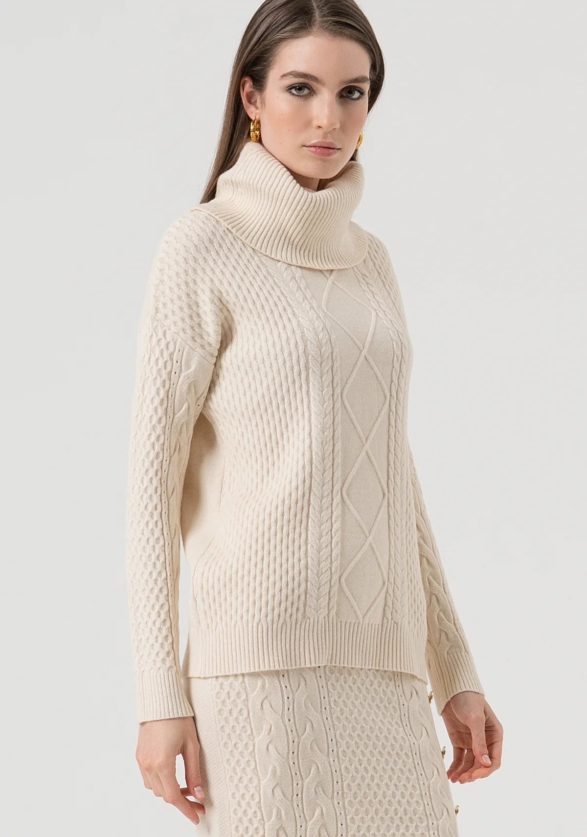 Camisola malha gola alta Fracomina