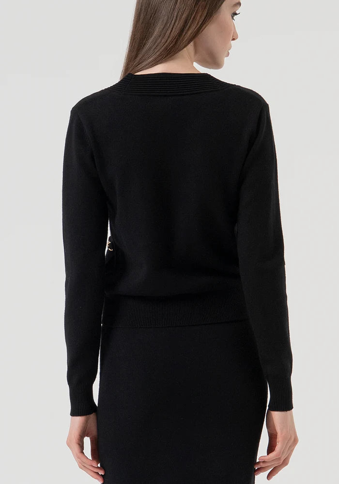 Casaco de malha com abotoamento duplo Fracomina