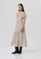Vestido longo listrado FRACOMINA