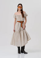 Vestido longo listrado FRACOMINA