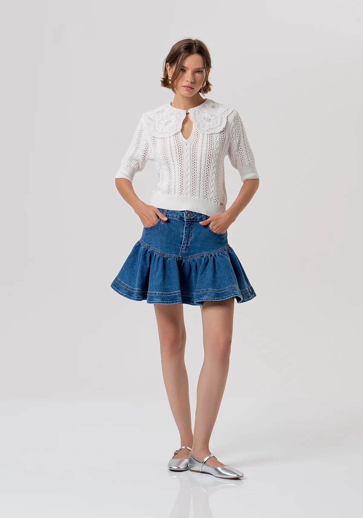 Polo gola renda FRACOMINA