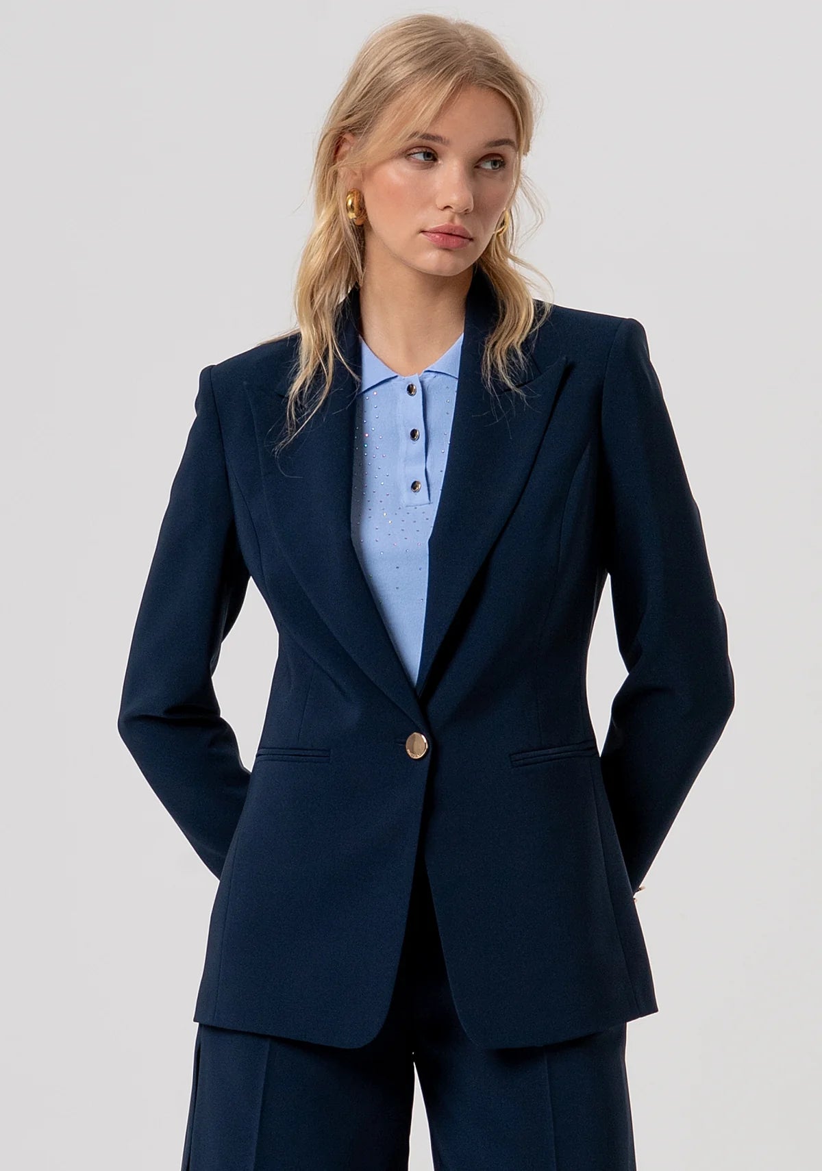 Blazer de corte regular com abotoamento simples FRACOMINA