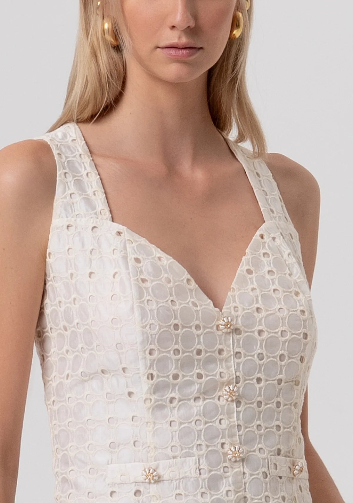 Colete slim fit em renda FRACOMINA