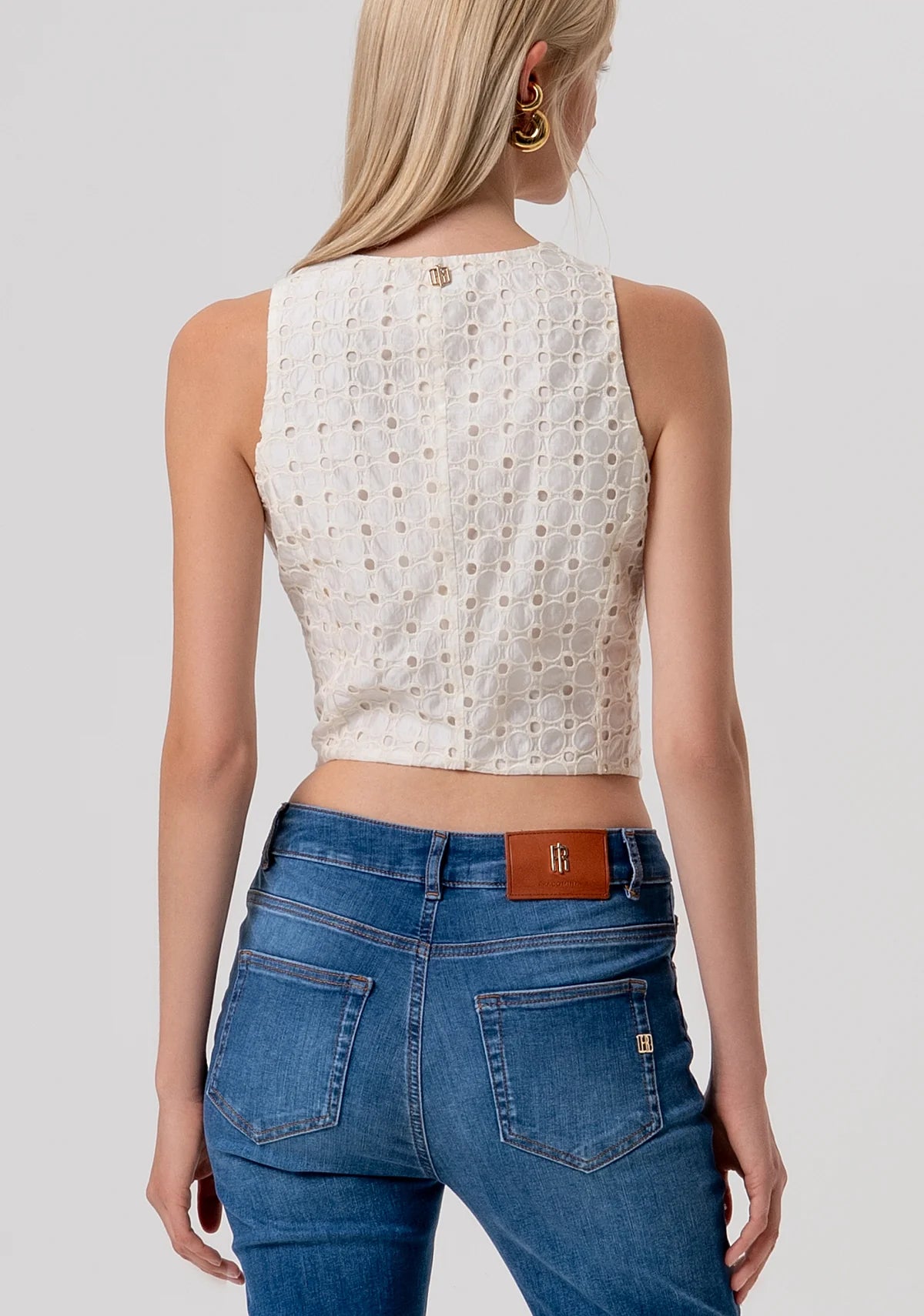 Colete slim fit em renda FRACOMINA