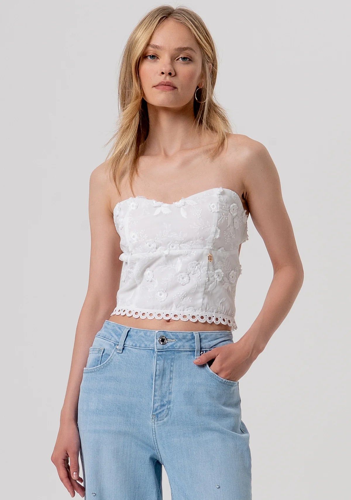 Top bustier de renda FRACOMINA