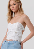 Top bustier de renda FRACOMINA