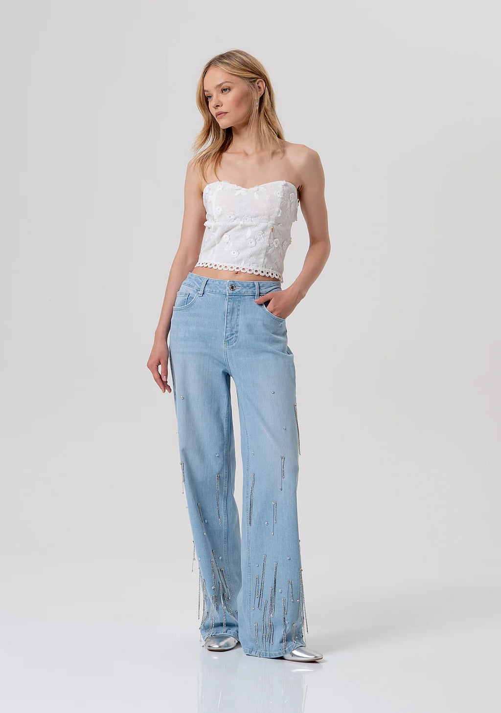Top bustier de renda FRACOMINA