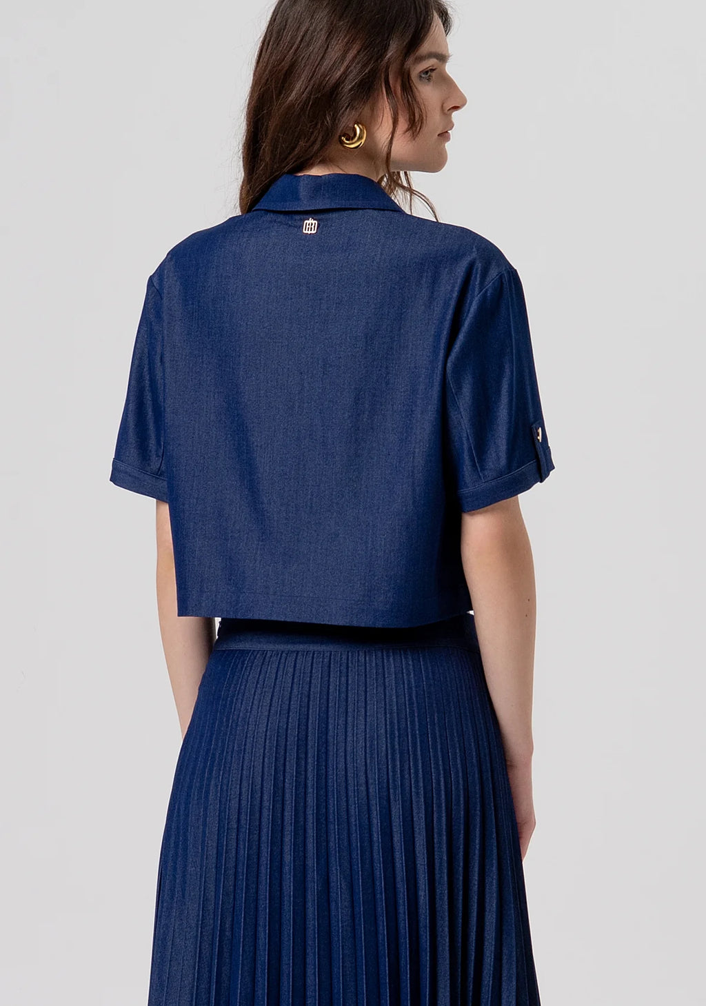 Blusa de corte regular com botões metálicos FRACOMINA