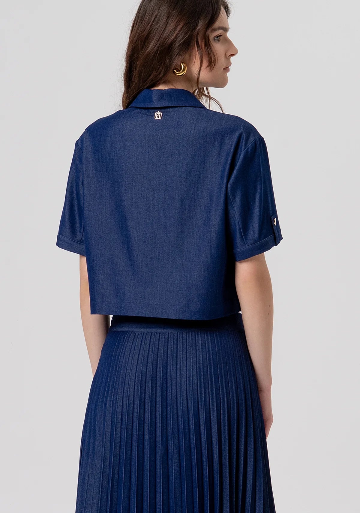 Blusa de corte regular com botões metálicos FRACOMINA