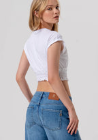 T-shirt cropped brilhos FRACOMINA