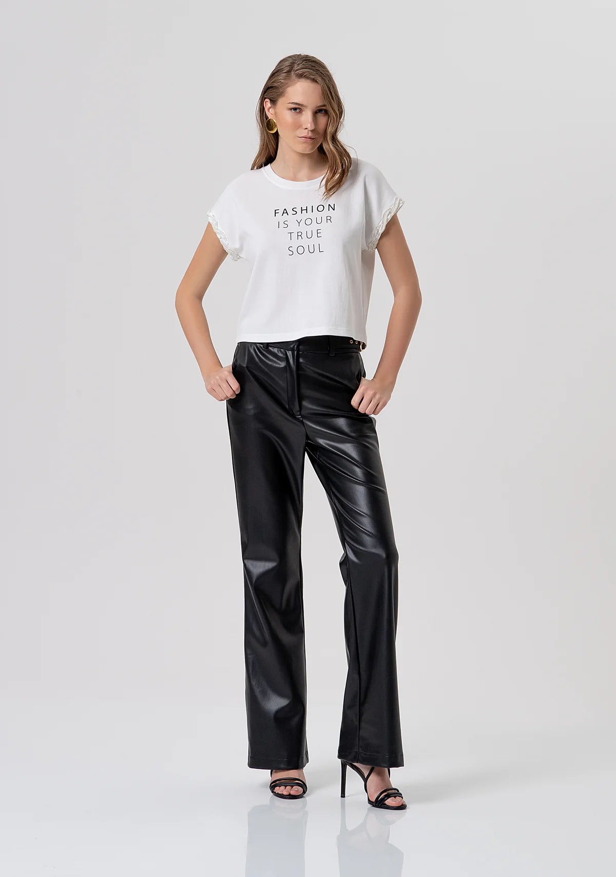 T-shirt com aplicações nas mangas FRACOMINA