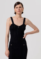 Top de malha com modelagem justa FRACOMINA