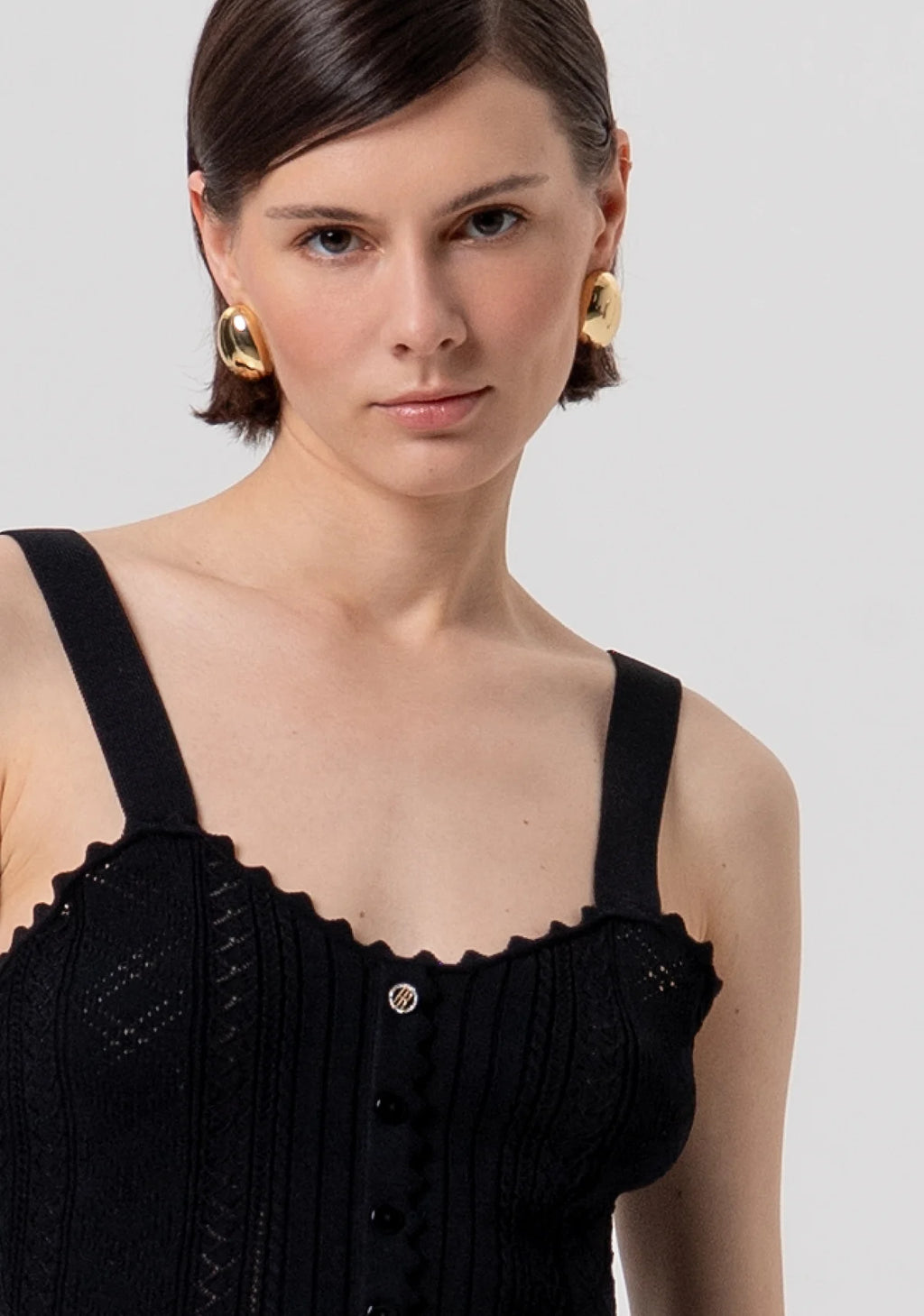 Top de malha com modelagem justa FRACOMINA