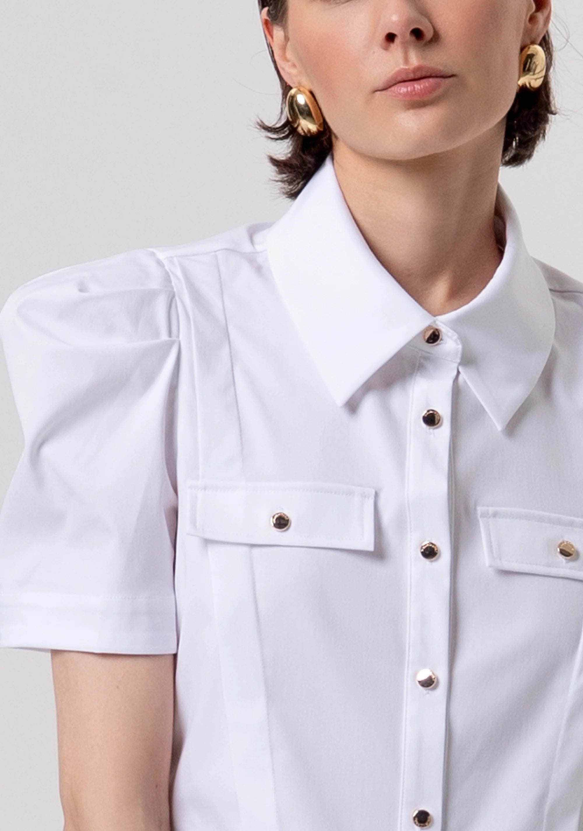 Camisa cropped de popeline FRACOMINA