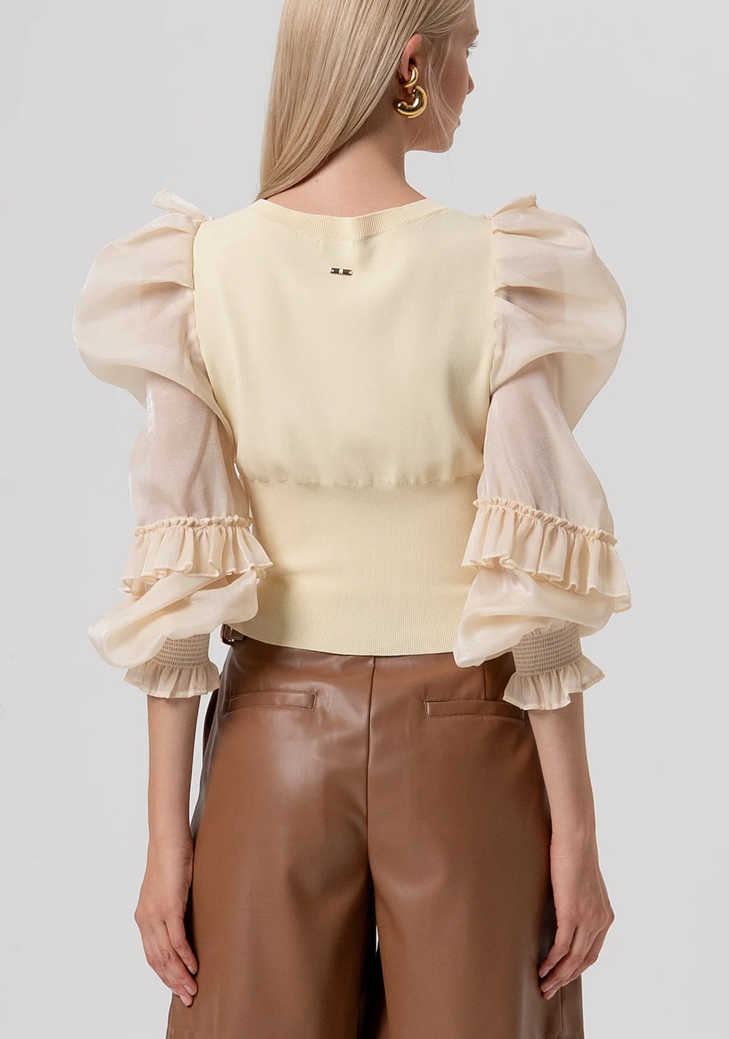 Cardigan com babados FRACOMINA