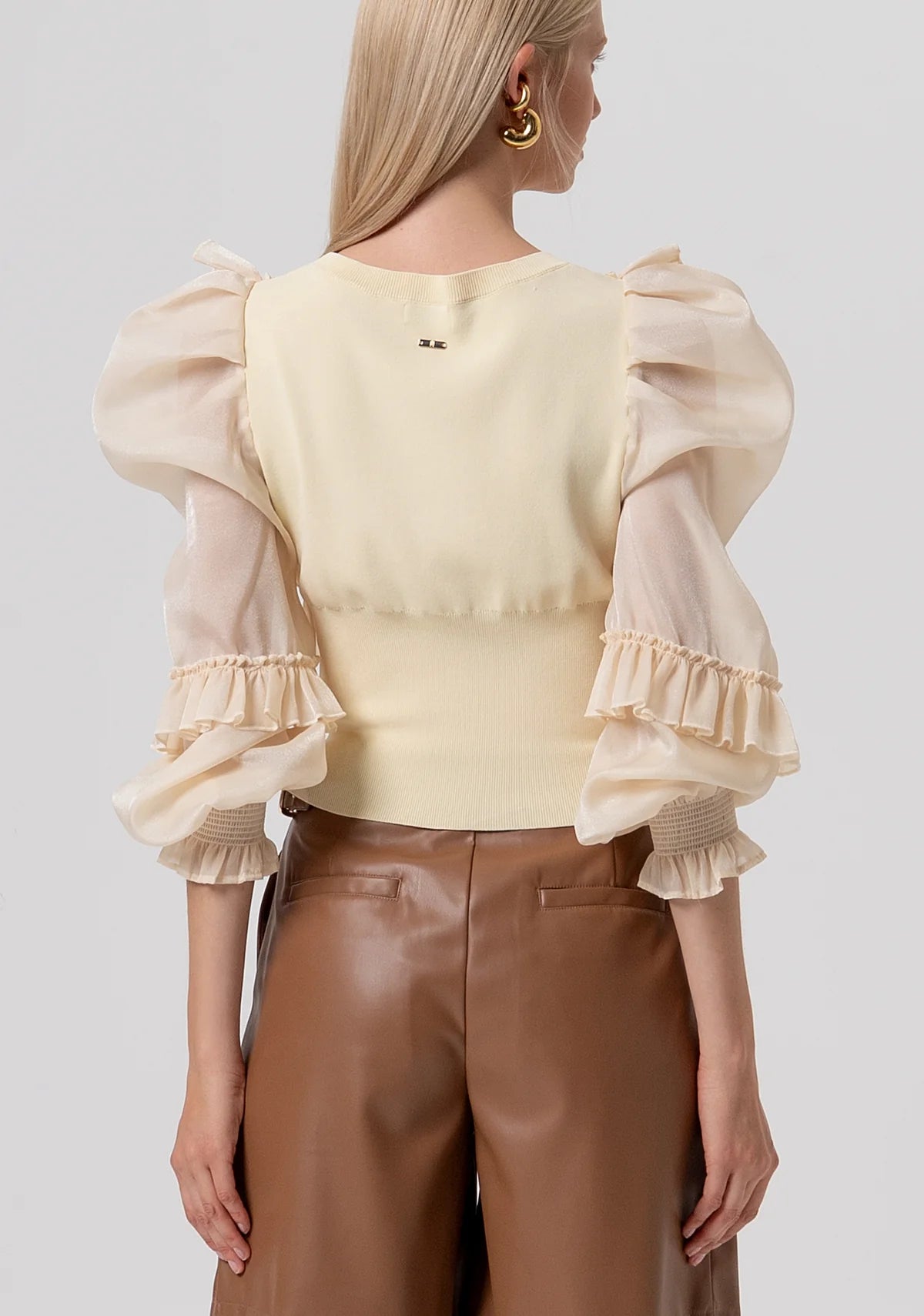 Cardigan com babados FRACOMINA