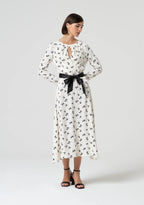 Vestido midi com estampa floral Fracomina