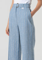 Calça palazzo listradas FRACOMINA