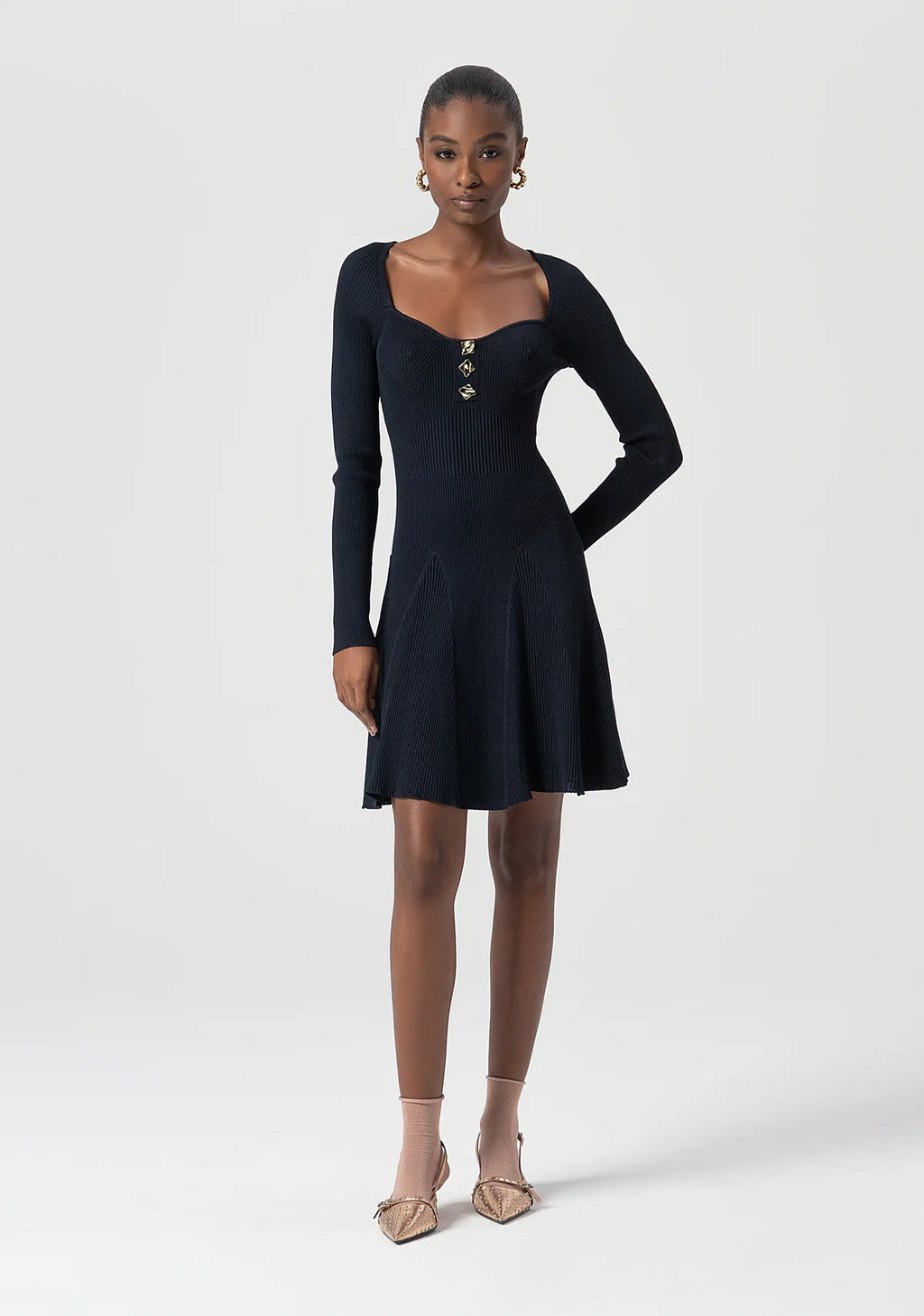 Vestido curto de malha Fracomina