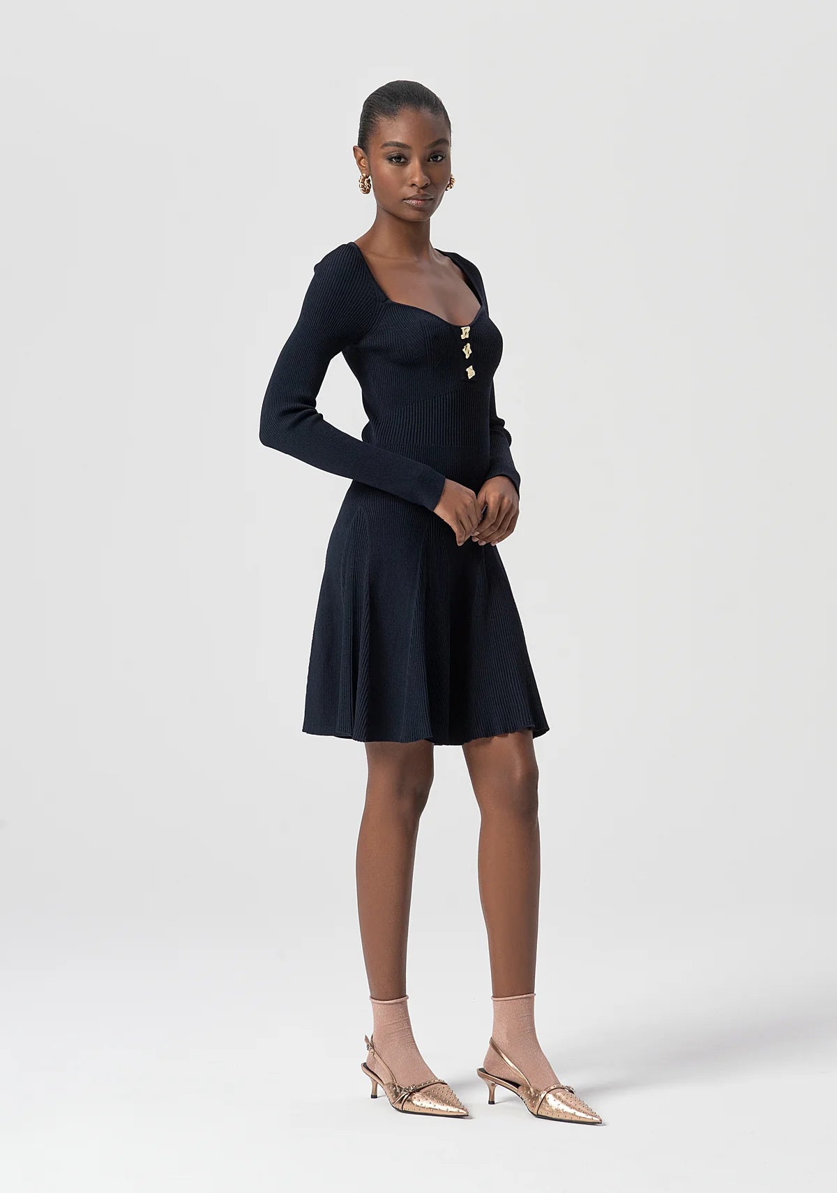 Vestido curto de malha Fracomina