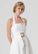 Vestido midi com cinto FRACOMINA