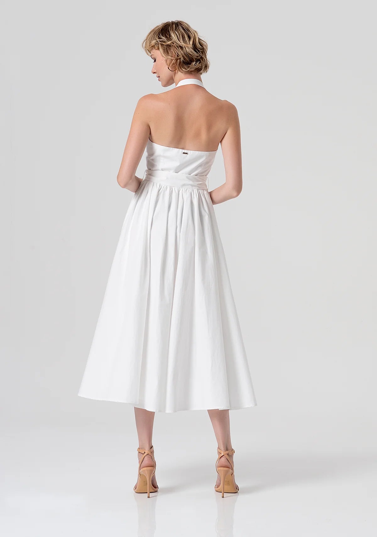 Vestido midi com cinto FRACOMINA