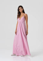 Vestido longo com detalhe do logo nas alças FRACOMINA