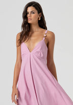 Vestido longo com detalhe do logo nas alças FRACOMINA