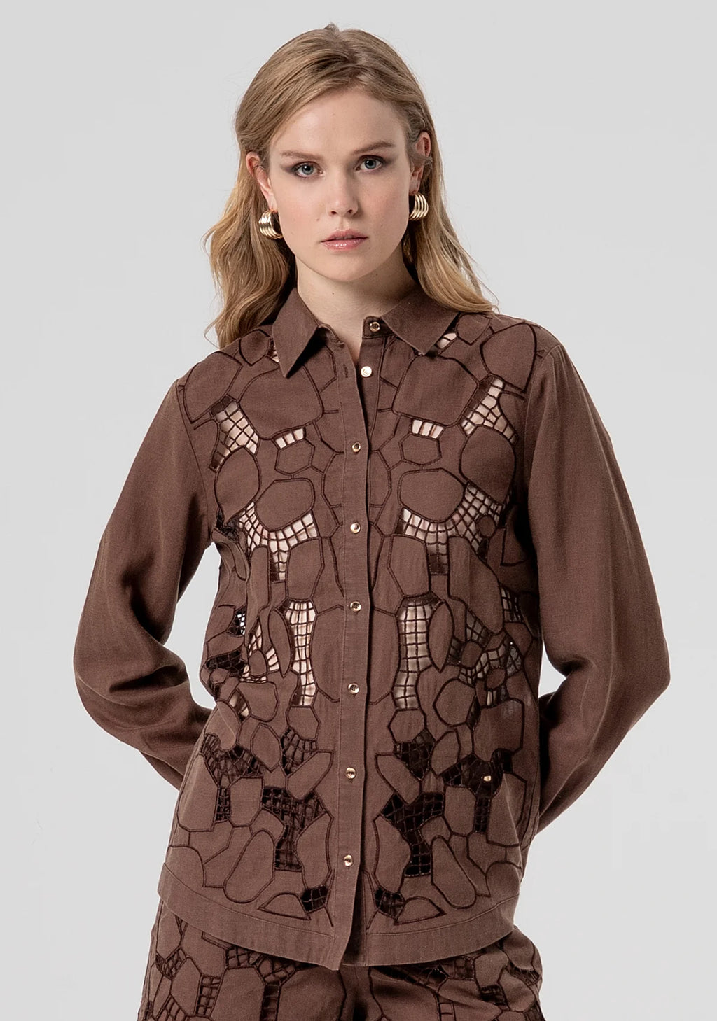 Camisa com bordados FRACOMINA