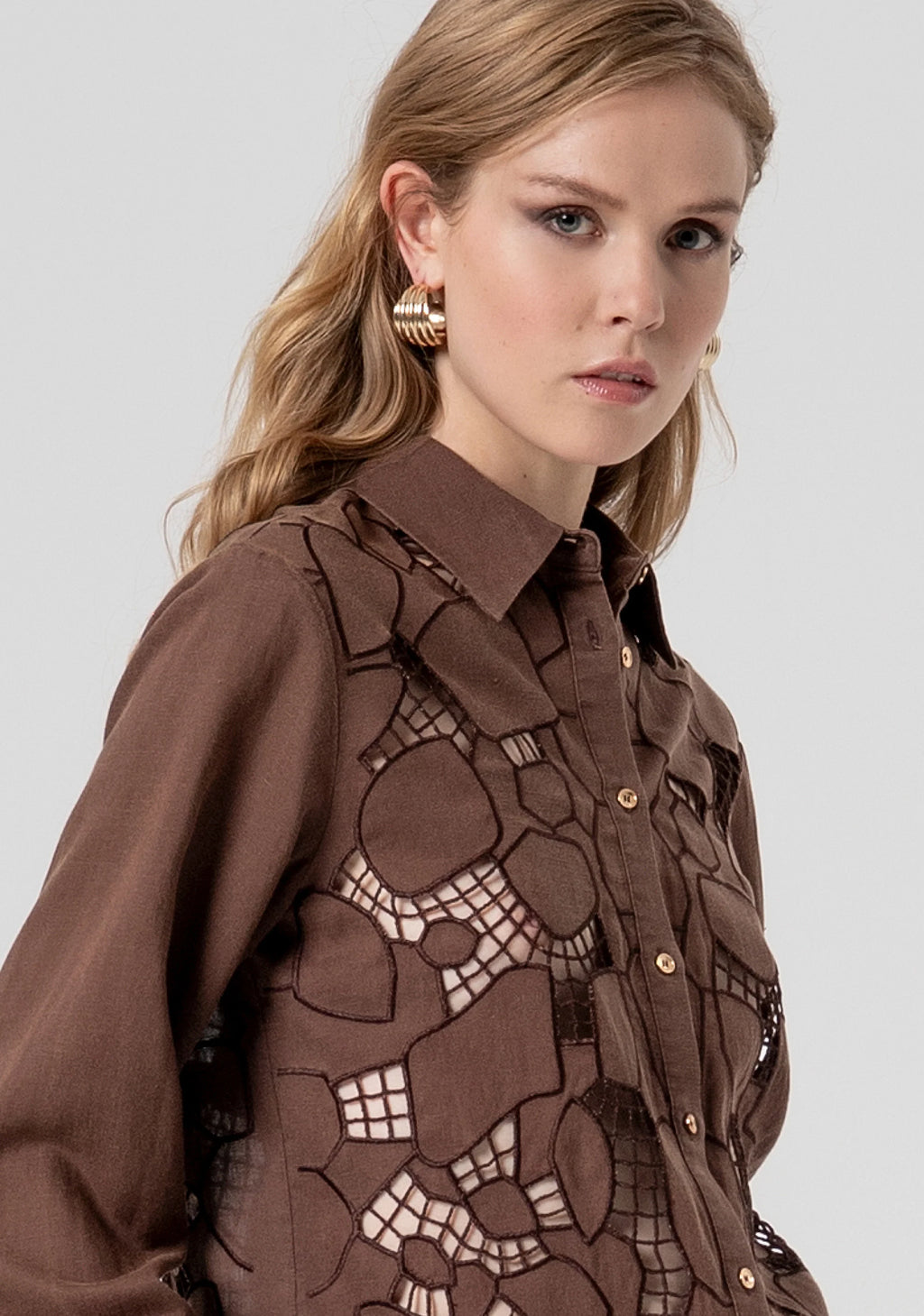 Camisa com bordados FRACOMINA