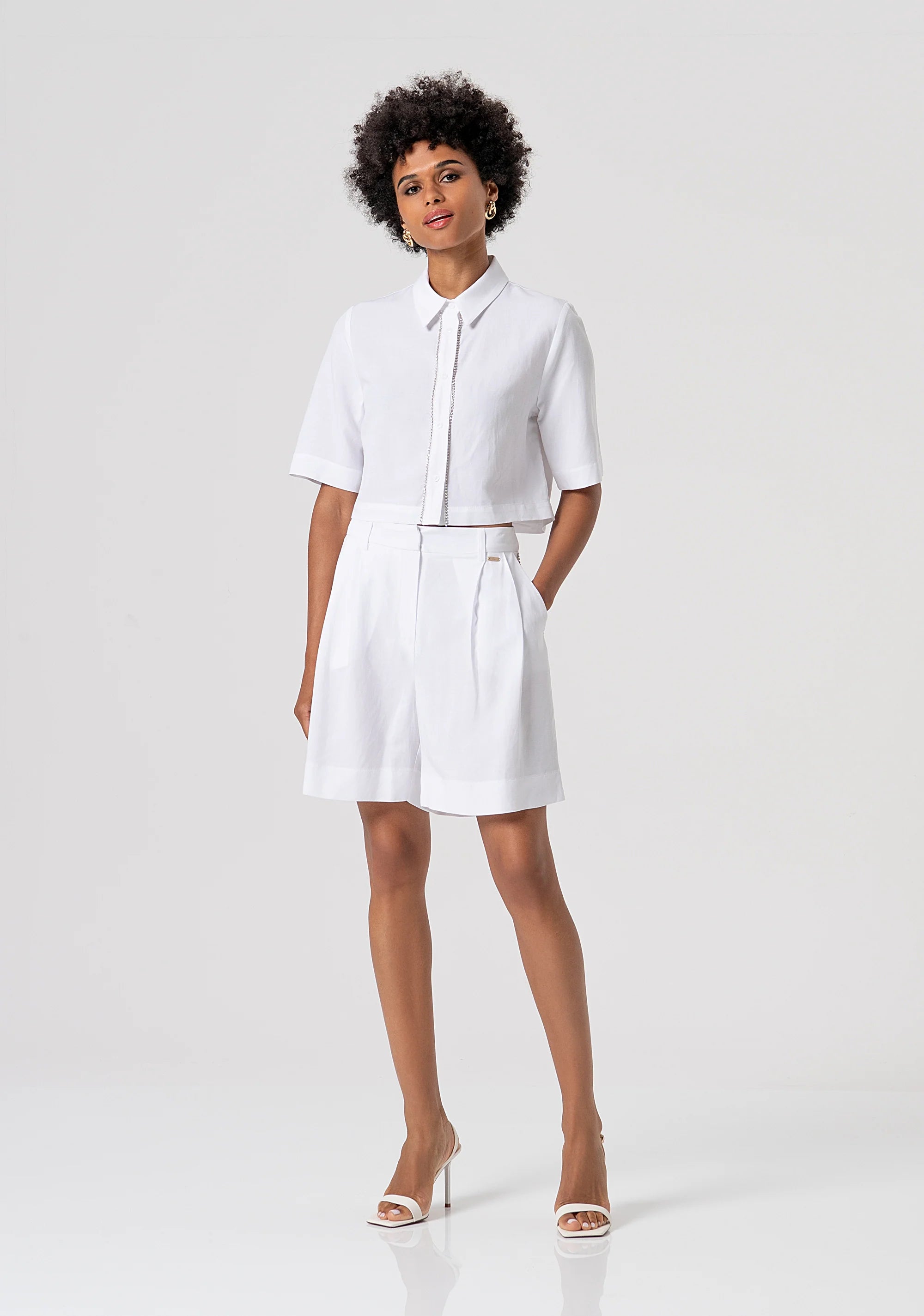 Calção com strass FRACOMINA