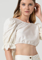 Top cropped com decote nas costas FRACOMINA