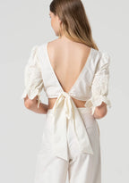 Top cropped com decote nas costas FRACOMINA