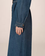 Vestido longo estilo camisa shanie Grace & Mila