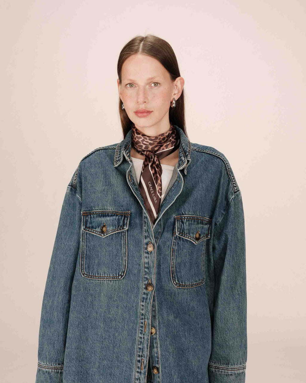 Lenço de seda septembre Grace & Mila