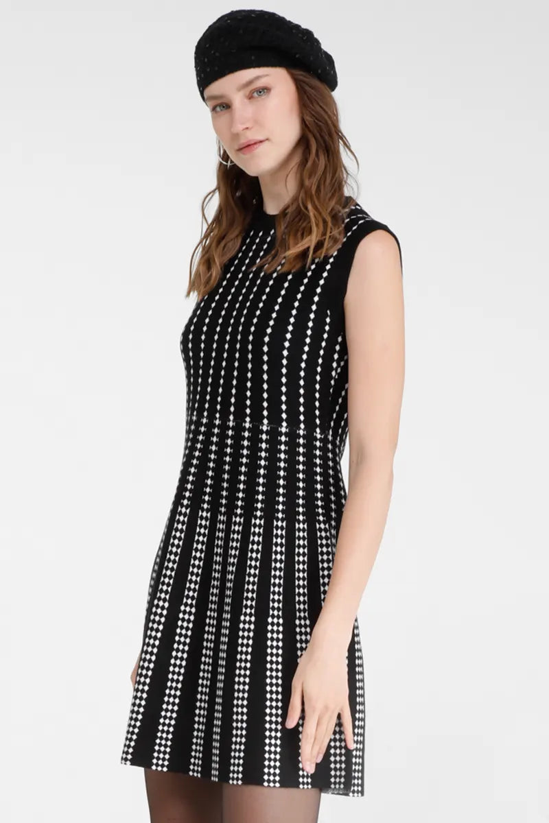 Vestido de malha com estampa geométrica GOA GOA