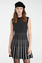 Vestido de malha com estampa geométrica GOA GOA