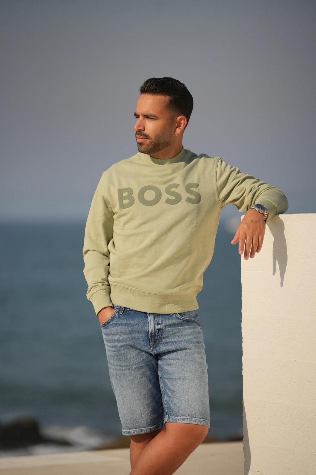 Sweatshirt com estampado de logótipo BOSS
