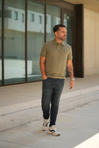 Polo BOSS com emblema com logótipo