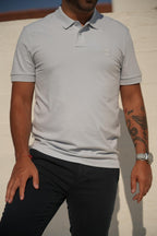 Polo BOSS com emblema com logótipo