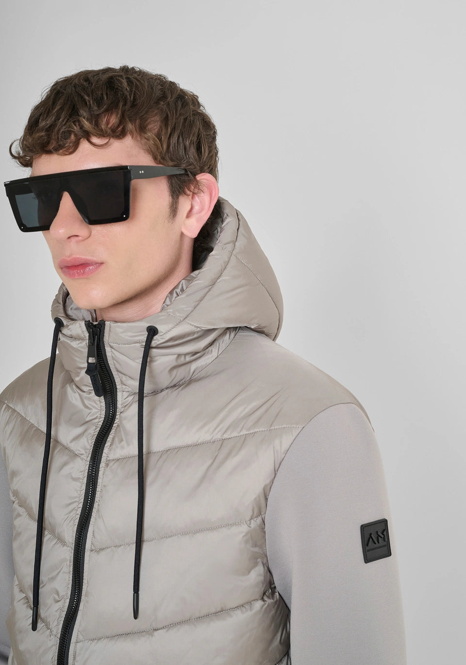 Casaco slim fit com mangas de malha Antony Morato